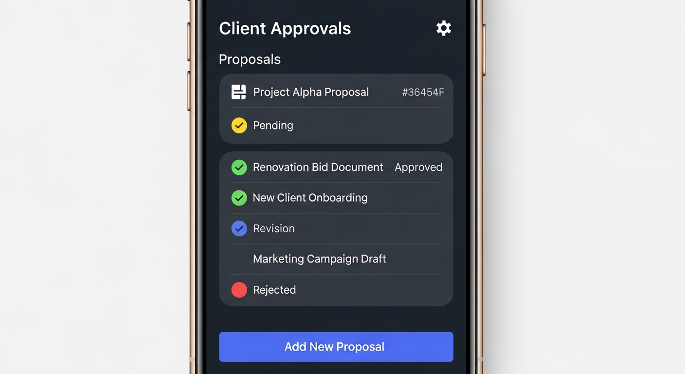 Client approval workflow