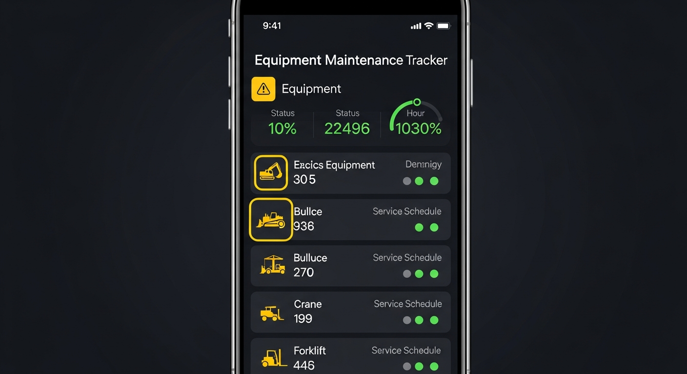 Equipment maintenance tracker